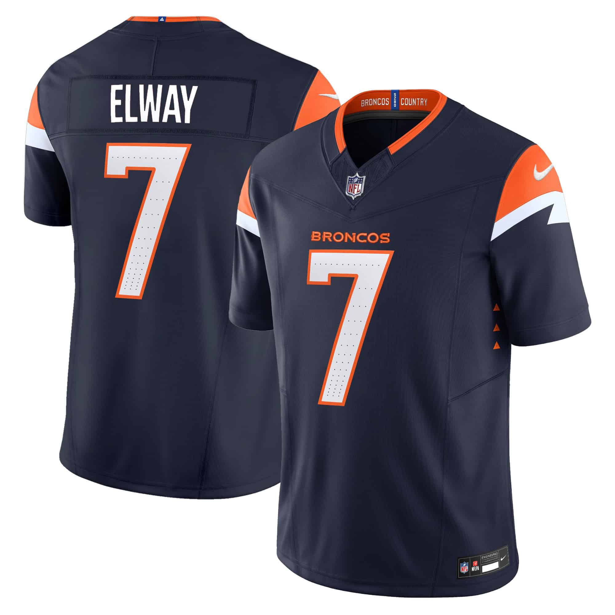 Men Denver Broncos #7 Elway Blue 2024 Nike Vapor Limited NFL Jersey->customized nfl jersey->Custom Jersey